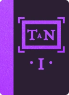 A purple book with the letters TaN I on the cover